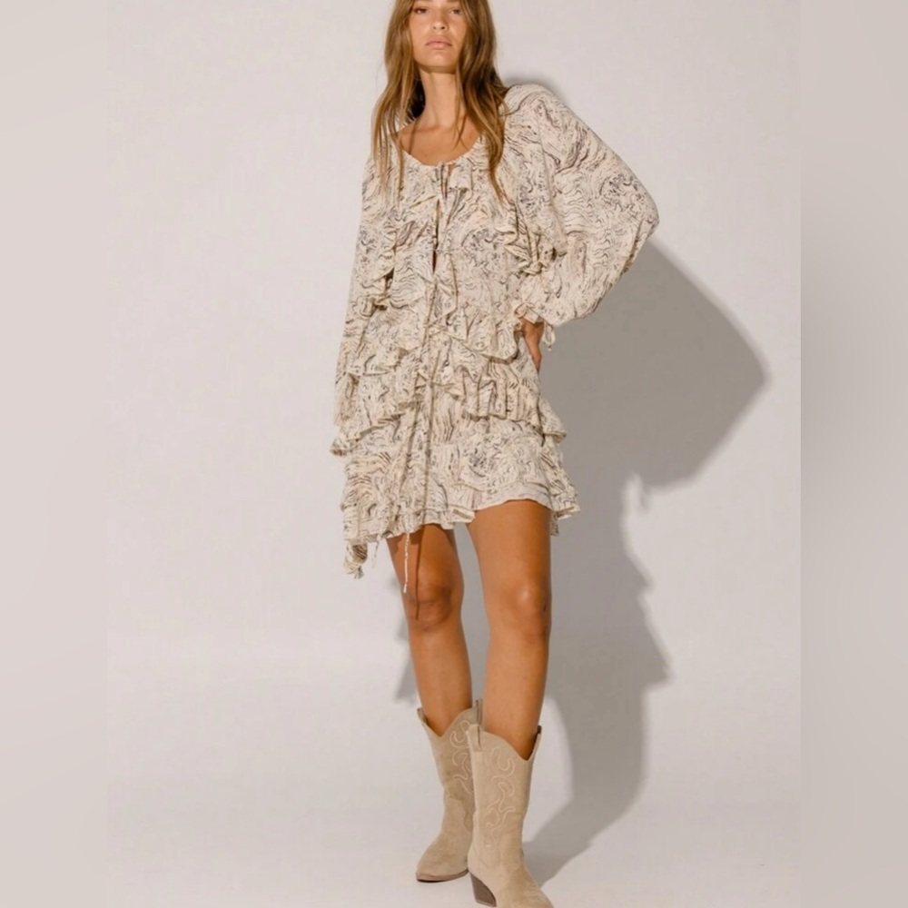 NWOT tiered ruffle dress - Picture 2 of 7